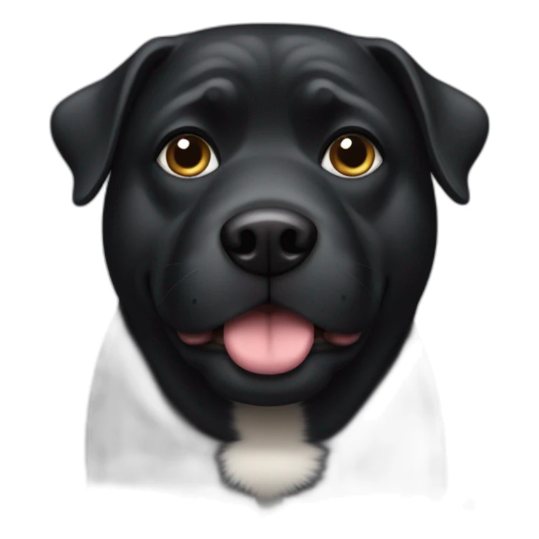 Dark fat dog sticker