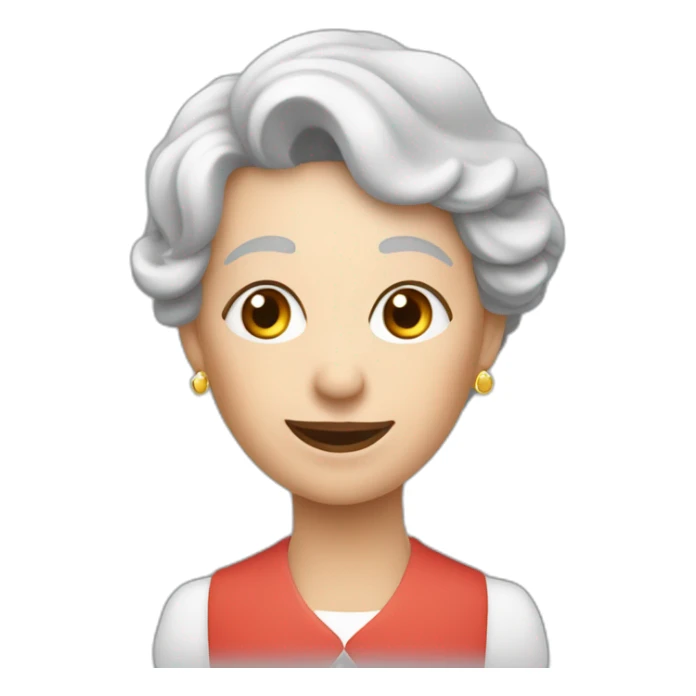 Une mamie faisant un doigt d'honneur sticker