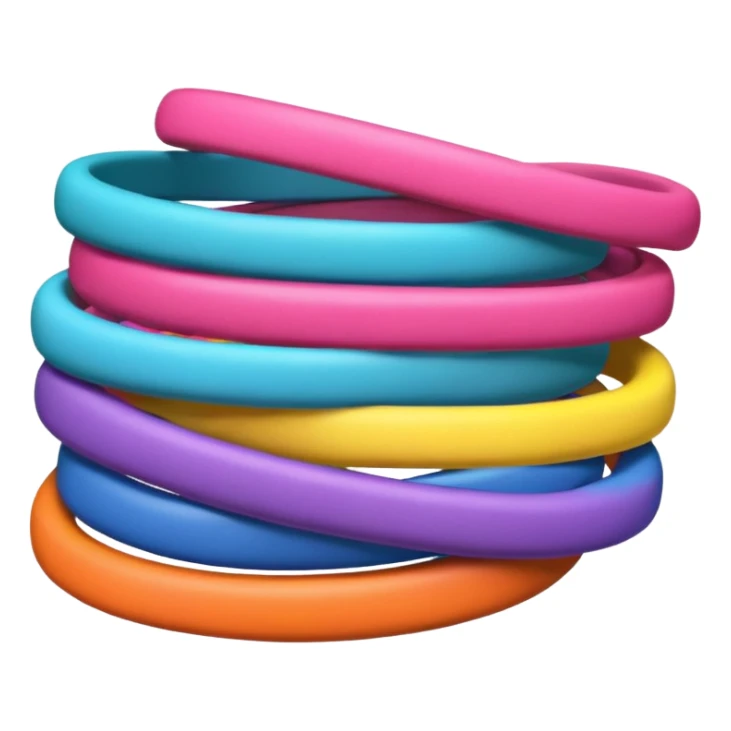 hair tie for tying hair，colourful，两三根叠在一起，不要一大堆 sticker