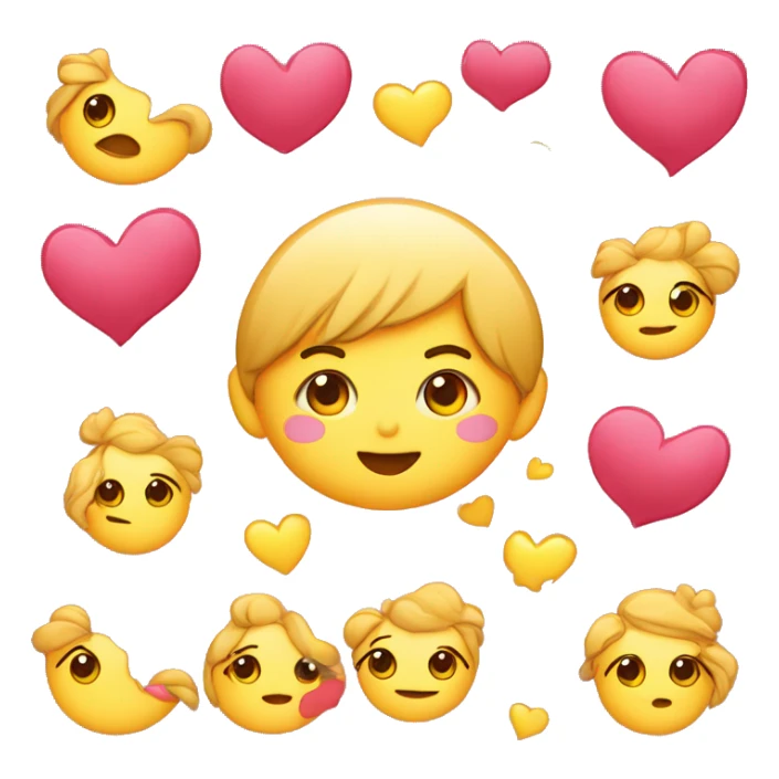 Enamorado con muchos besos y corazones  sticker