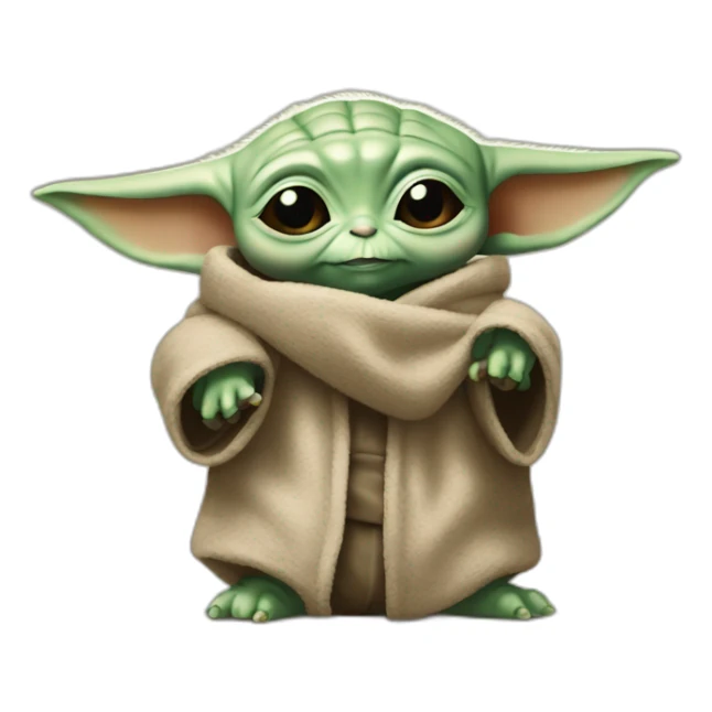 Baby yoda en train de boire une bières sticker