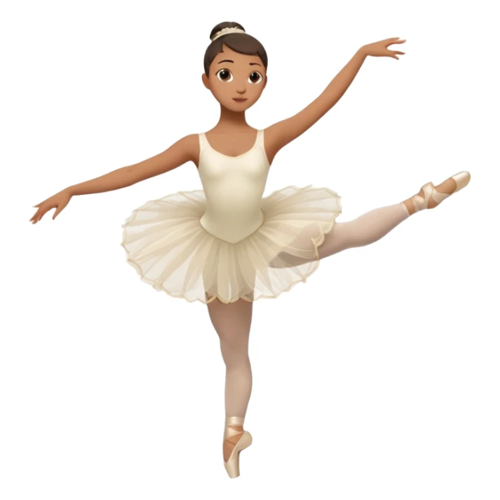 A ballet dancer in a white costume, balancing on one toe with serene expression. sticker
