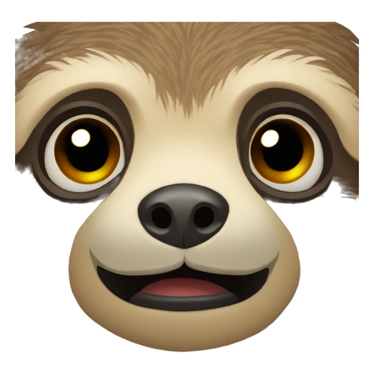 scared sloth sticker