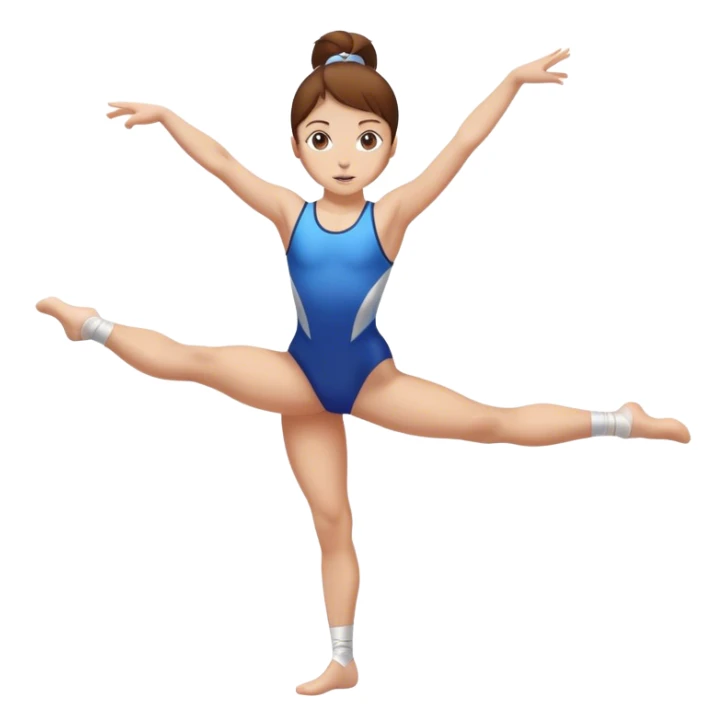 White girl with brownhair, gymnast doing a frontwalkover sticker