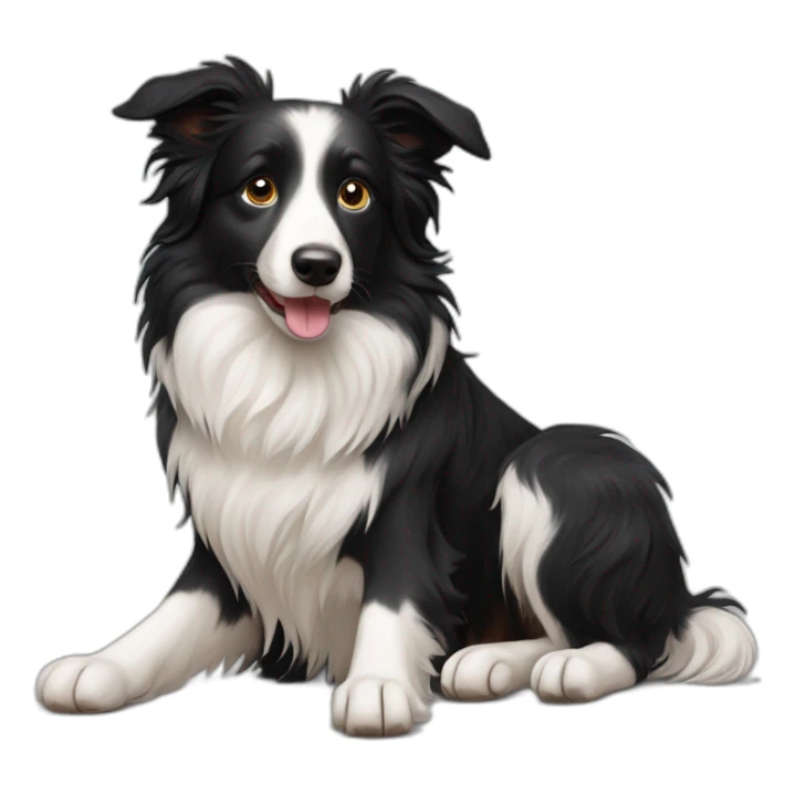Border collie with a Little dog Yorkshire sticker
