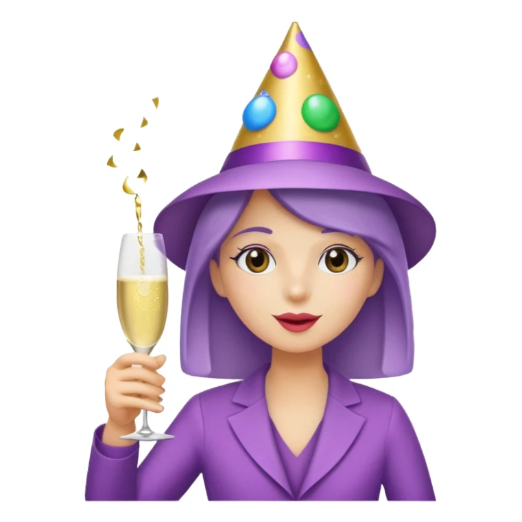 Champagne toast lilac style sticker