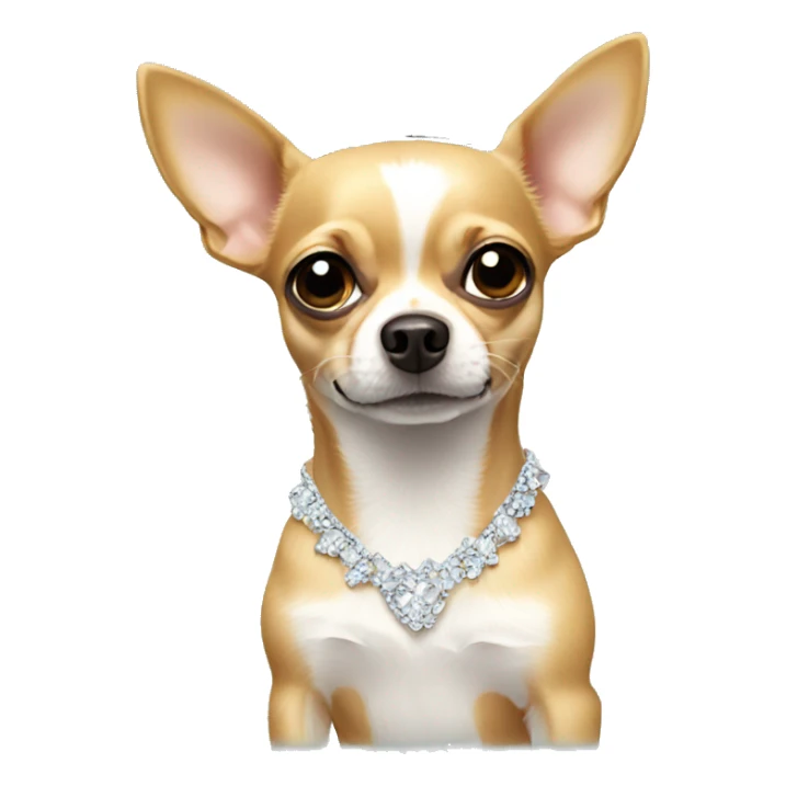 chihuahua wearing tiara sticker