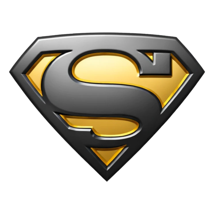 Superman Symbol Man of Steel black sticker