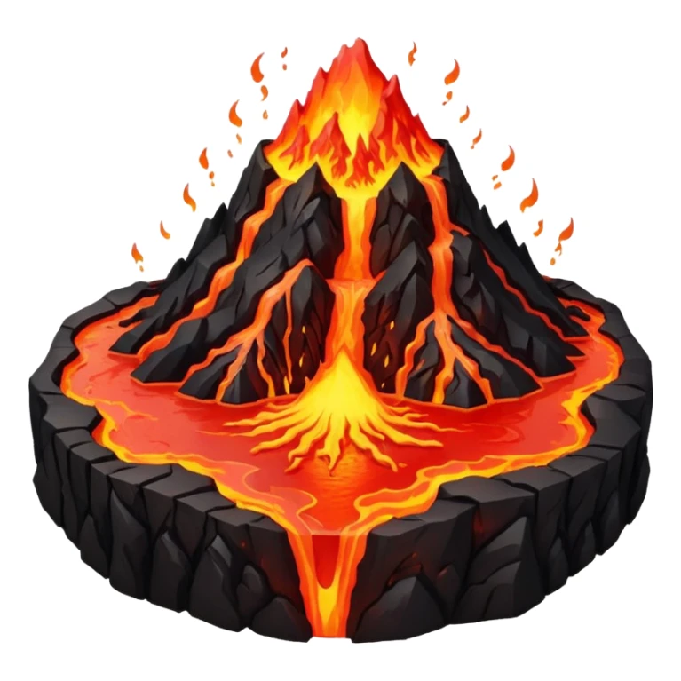 Volcano Planet – lava rivers and erupting peaks sticker