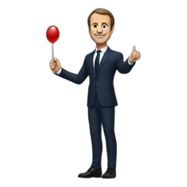 Macron qui fait la bise à un pied sticker