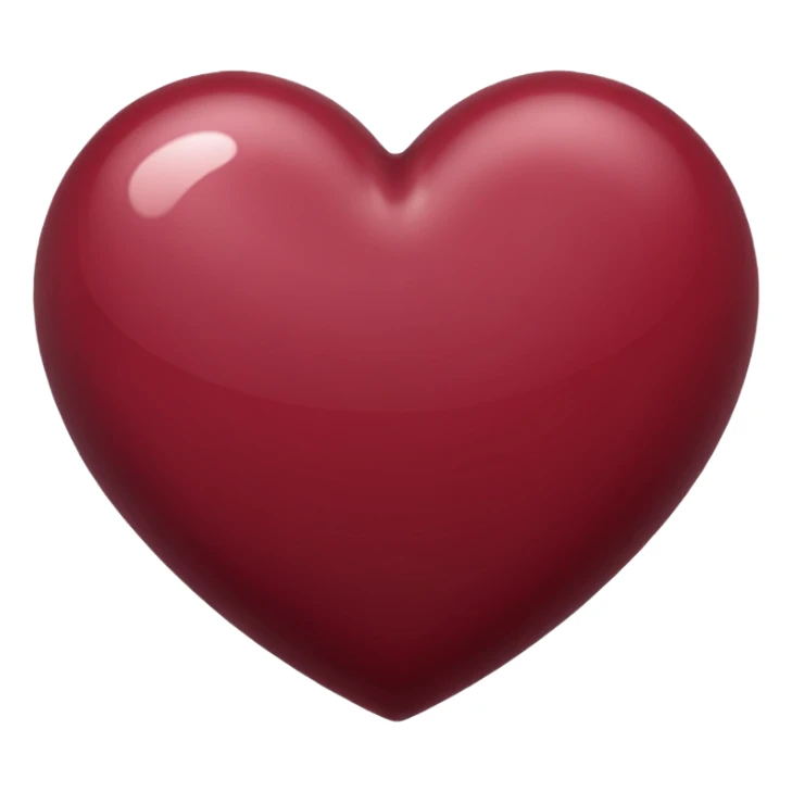 Maroon color heart sticker