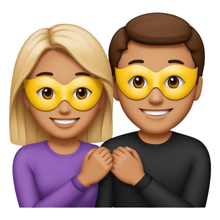 couple holding hands, emoji sticker