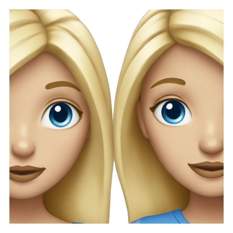 Two blondes with blue eyes sticker
