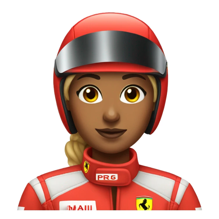 ferrari female racecar driver sticker