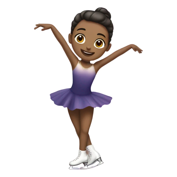 A girl ice skater doing a piruet sticker