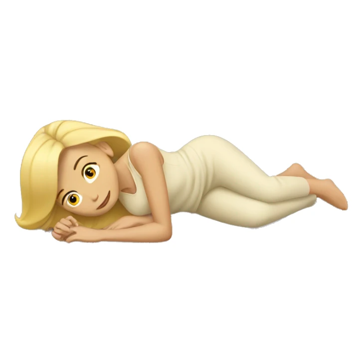 blonde woman laying on floor sticker