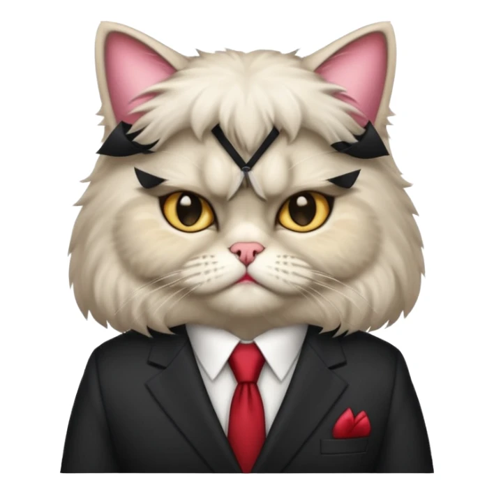 Female Persian cat who is a mob boss  sticker