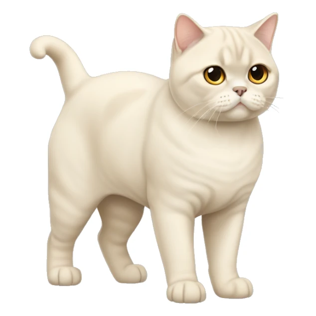 Cream British shorthair full body sticker