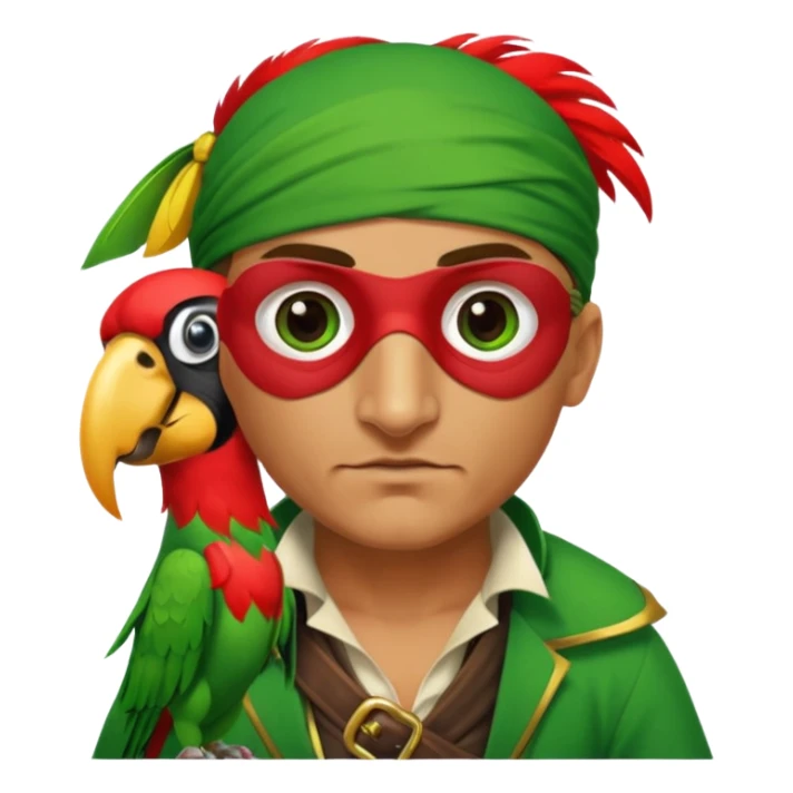 pirate and parrot sticker