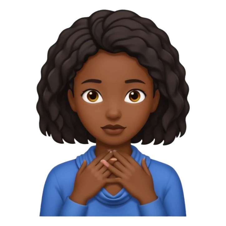 Black girl hands around her neck  sticker