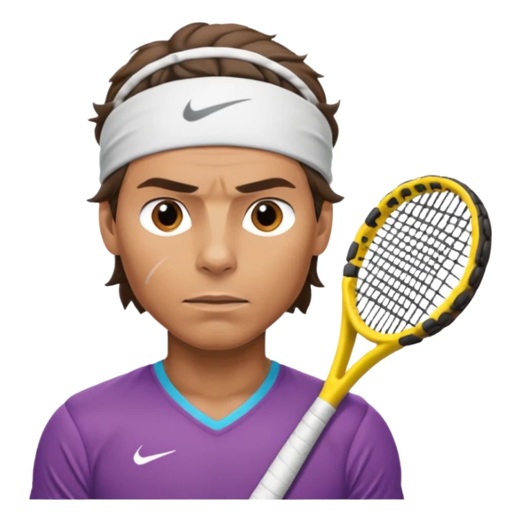 rafael nadal with head band,half body sticker