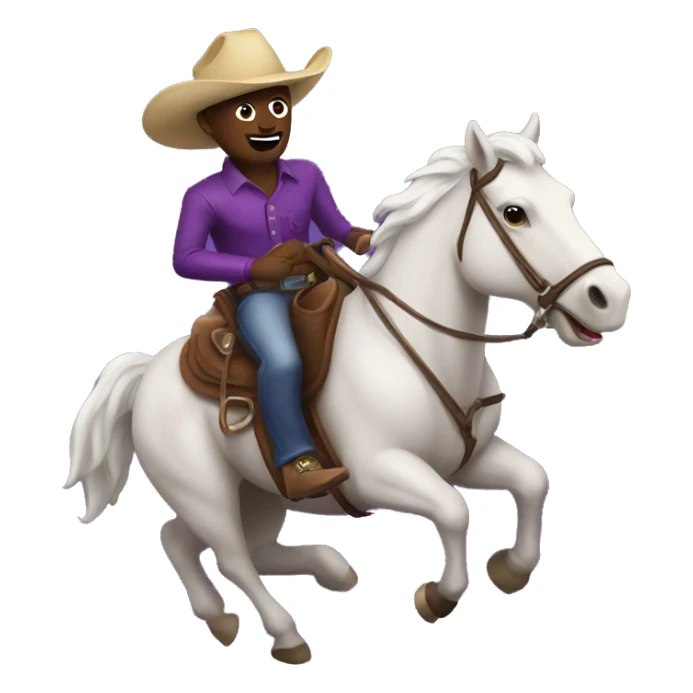 cowboys riding an eggplant sticker