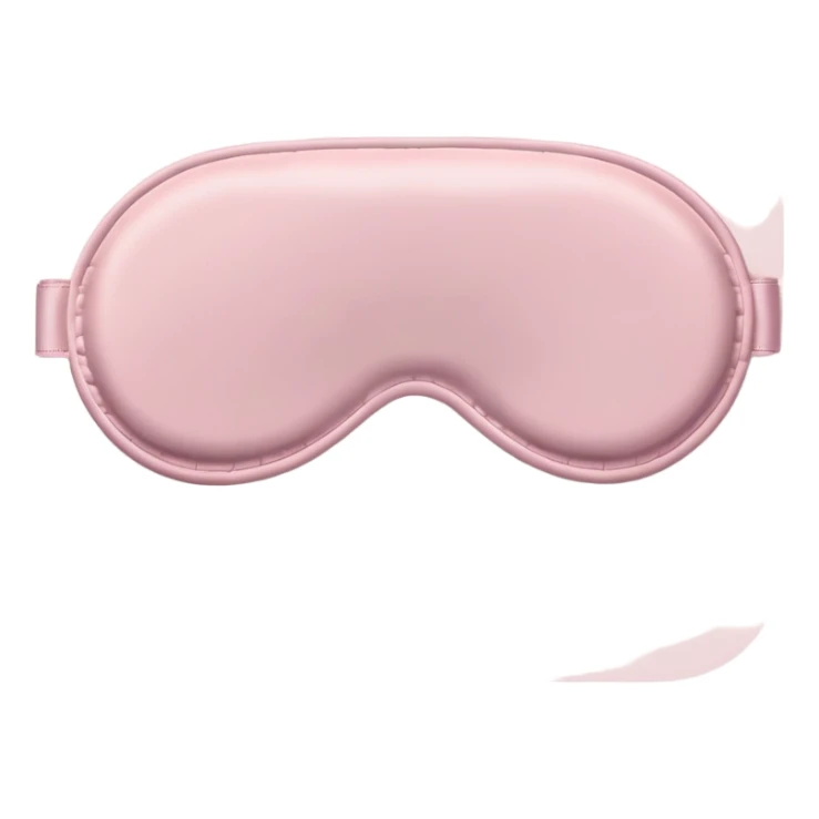 Powder pink satin sleep mask, no eyes sticker