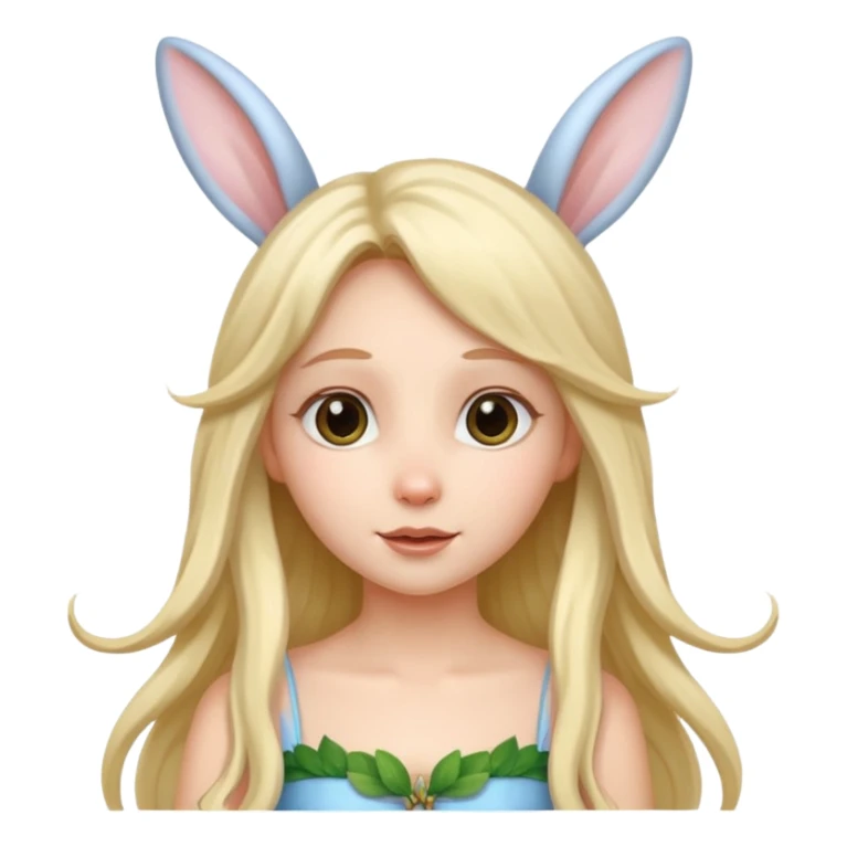 a fairy with bunny ears sticker