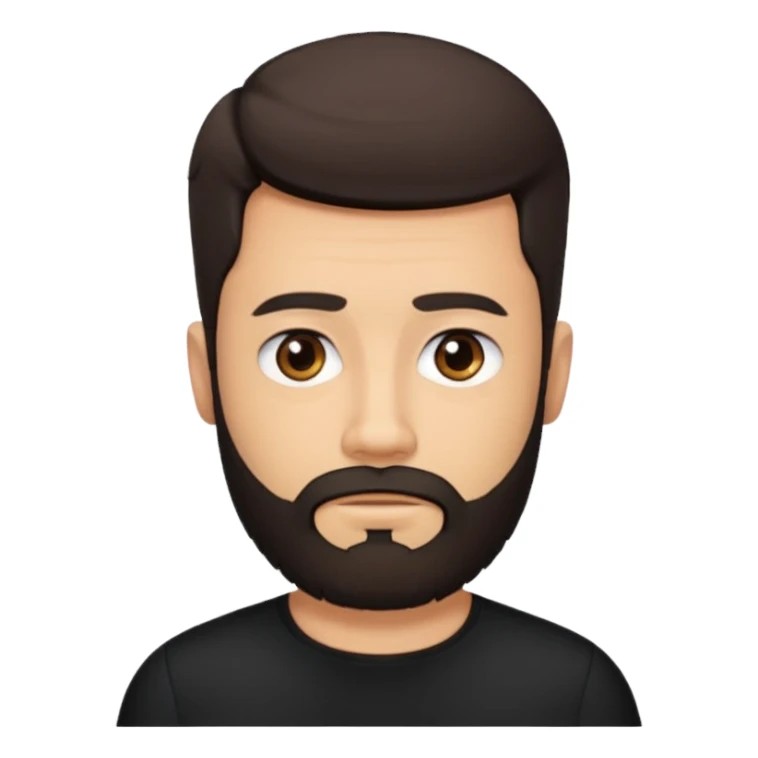 bearded man in black collarless shirt  sticker