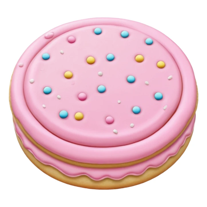 Sugar cookie with Patel pink frosting  sticker