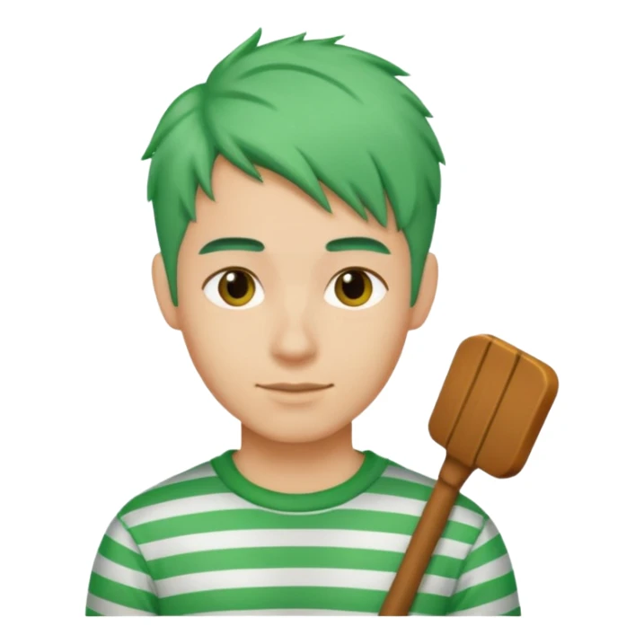 venice gondola guy green hair sticker