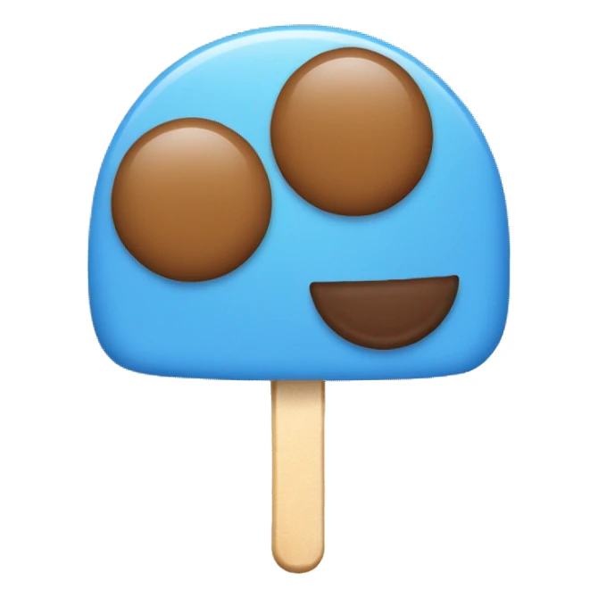 un paleta de caramelo de color azul sticker