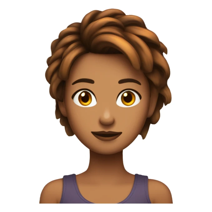 Chica con el pelo  cobrizo y corto con pecas y ojos marrones sticker