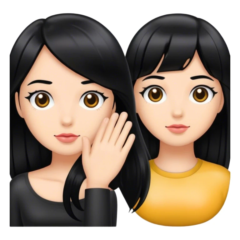 Swatch of black hair sticker