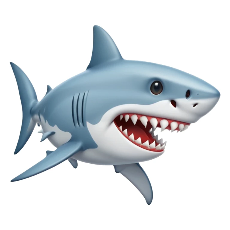 un requin style cartoon sticker