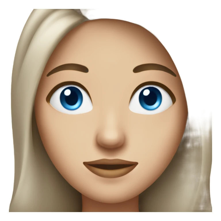 a woman with long brown hair and blue eyed sticker