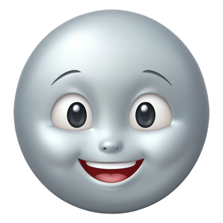 Pearl with happy face sticker