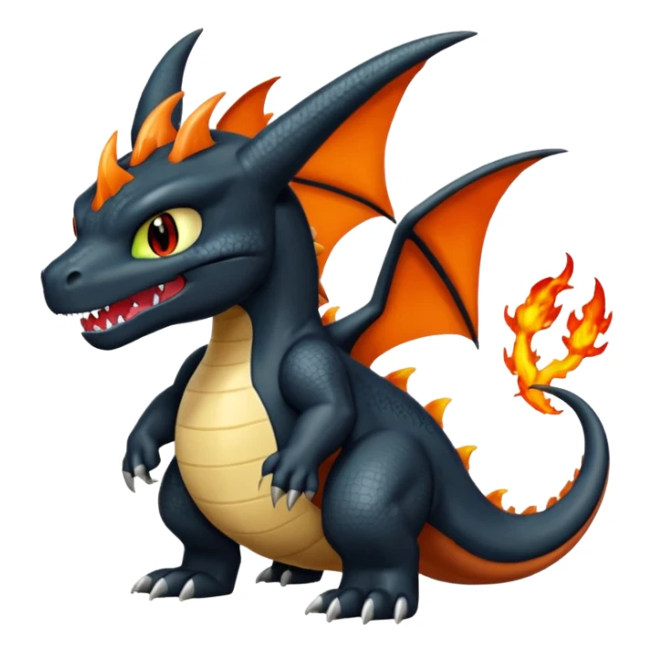 Toothless-Charizard-Fakémon-hybrid-creature (full body)  sticker