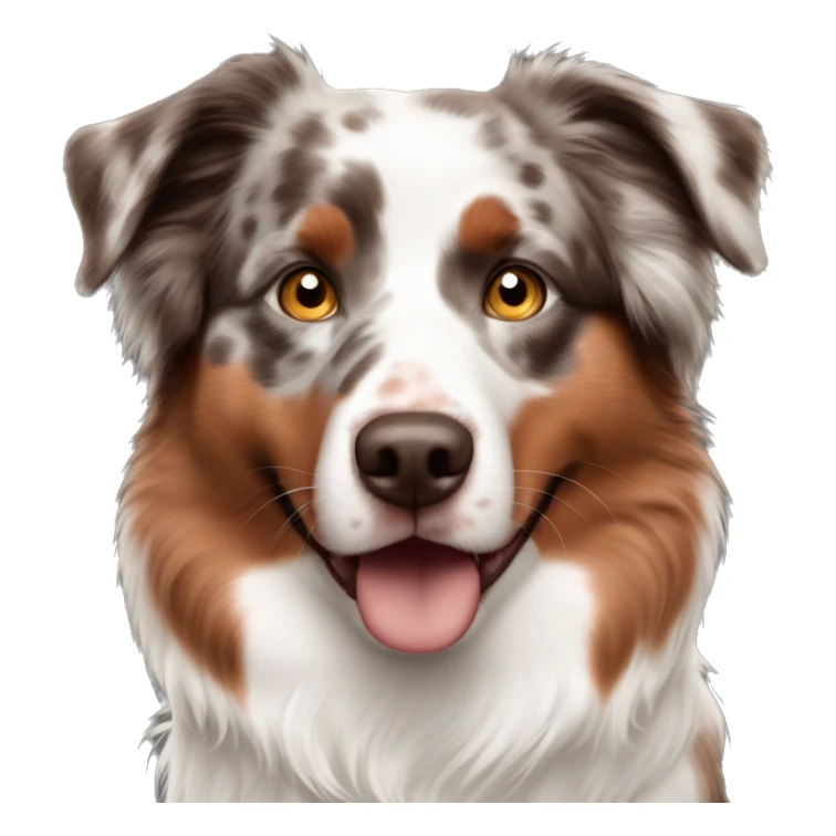 Red Merle Australian shepherd , one blue eye the other half brown half blue  sticker