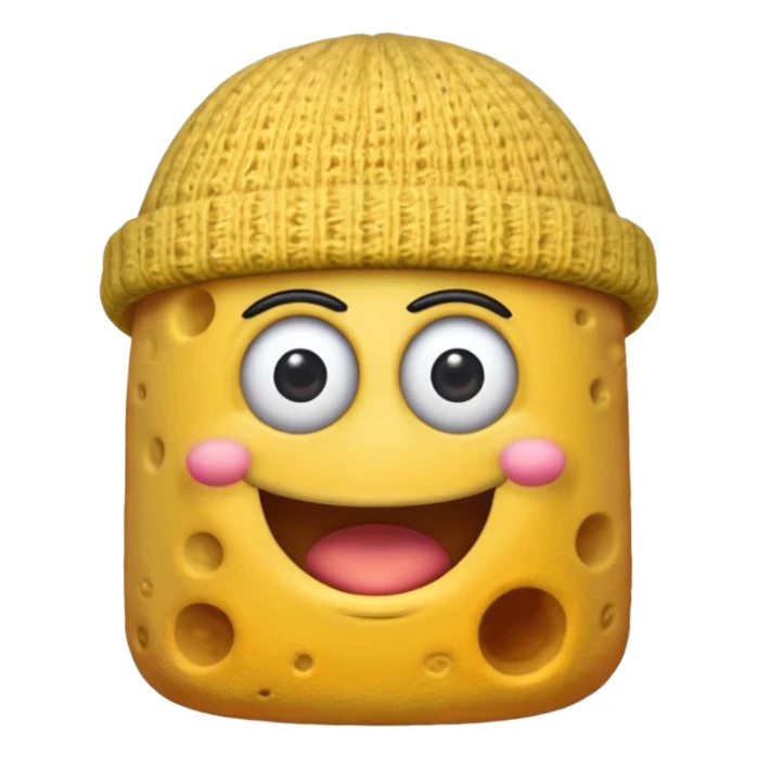Bob esponja con un el gorro del crustáceo cascarudo sticker