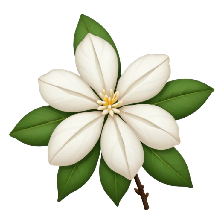 dry indian jasmine flower without leaf in emoji format  sticker