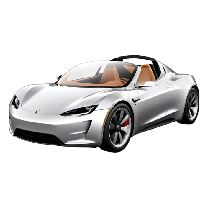 Tesla Roadster - Tesla (Model Year: 2020) (Iconic colour: Silver) sticker