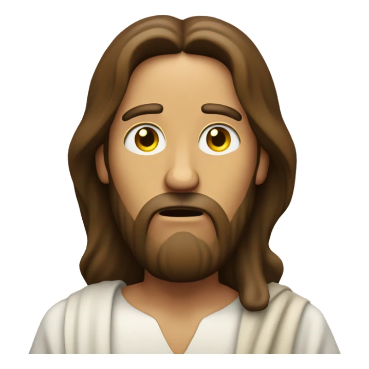 jesus with a confused face and three question marks above his head sticker