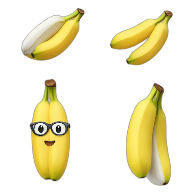 Kawaii banana in sportswear sticker