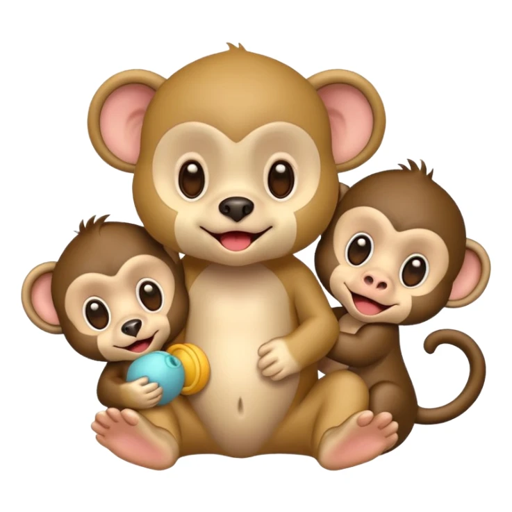 puppy monkey baby sticker
