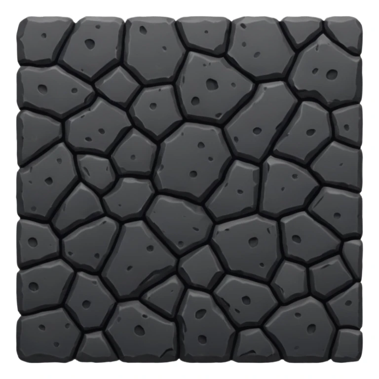 A seamless floor of black volcanic rock sticker