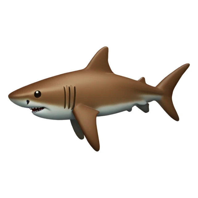 brown shark in mud sticker