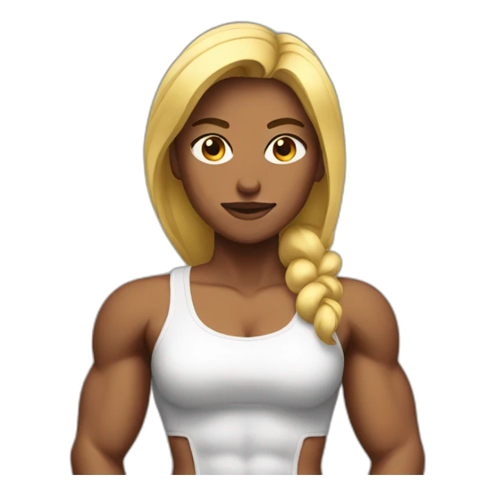 Muscular girl sticker