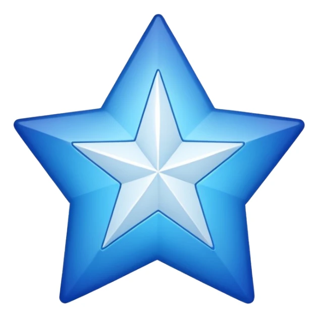 11 corner blue star with white tick on it sticker