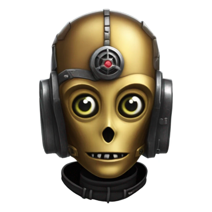  evil c3Po wearing Satan’s backpack and saddlebags walking sticker